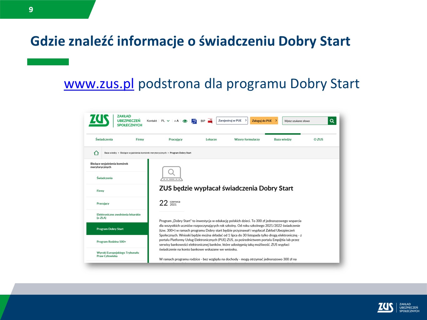 Materiał zewnętrzny ZUS