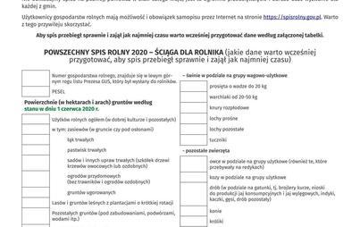 Zdjęcie do Powszechny Spis Rolny
