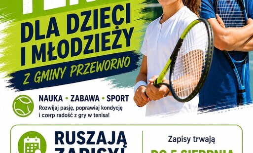 Zdjęcie do Bezpłatne lekcje tenisa ziemnego w&nbsp;Gminie Przeworno