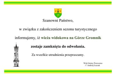 Zdjęcie do Zakończenie sezonu turystycznego! 